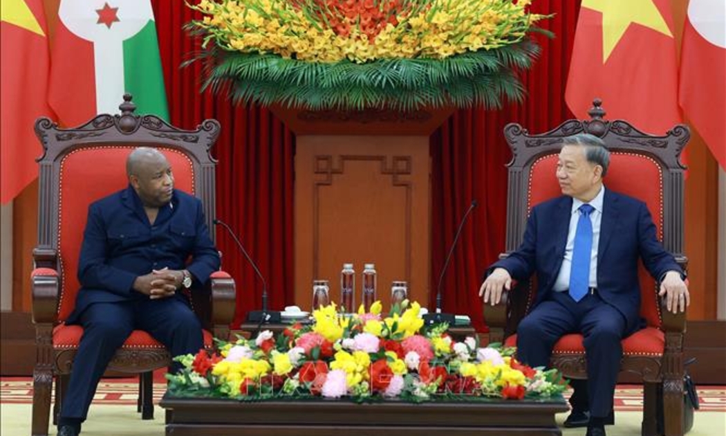 Tổng Bí thư Tô Lâm tiếp Tổng thống nước Cộng hòa Burundi Évariste Ndayishimiye - Ảnh: TTXVN