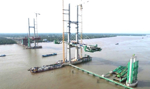 Khẩn trương thi công đưa cầu Rạch Miễu 2 về đích đúng tiến độ