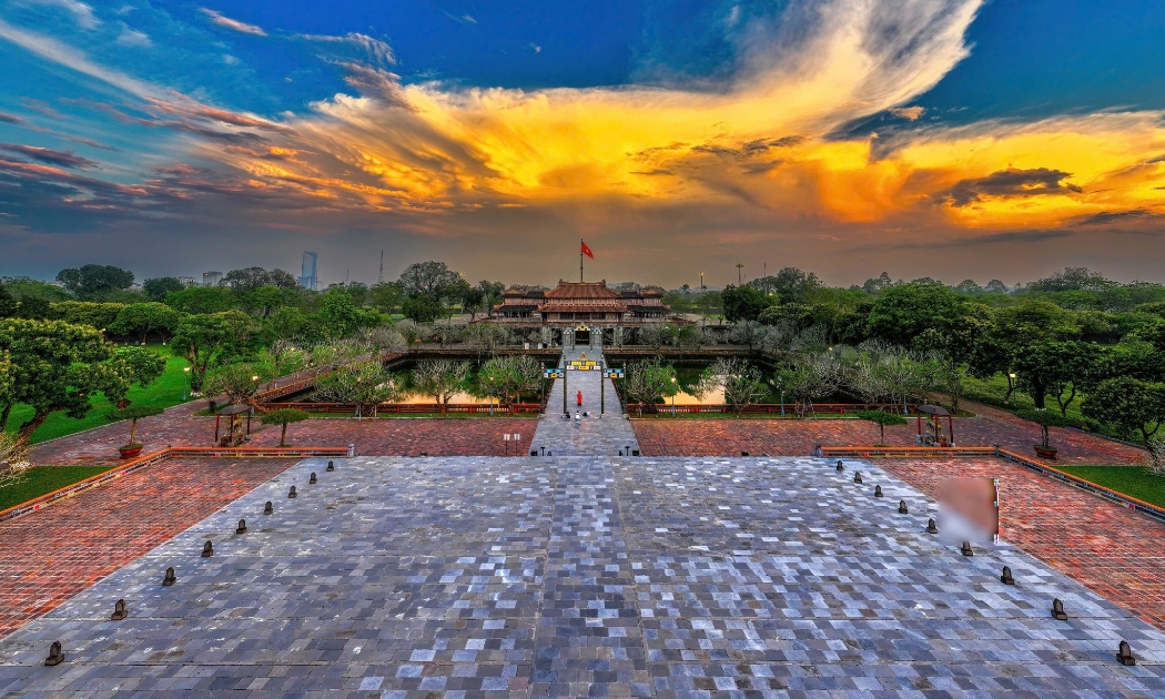 Hoàng Thành Huế nhìn từ trên cao.