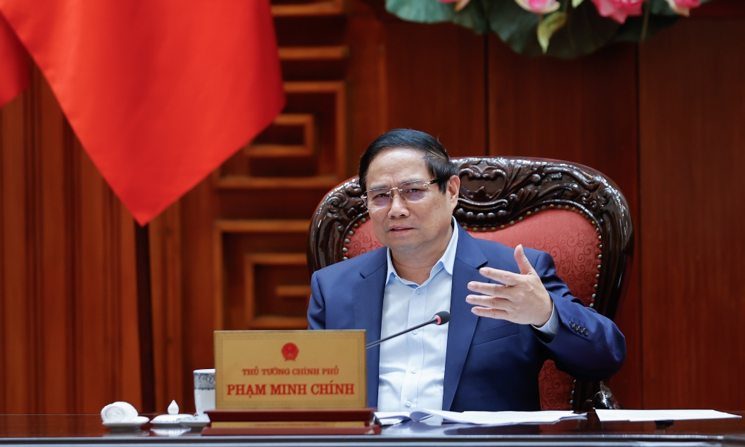 Thủ tướng Phạm Minh Chính chủ trì cuộc họp - Ảnh: VGP