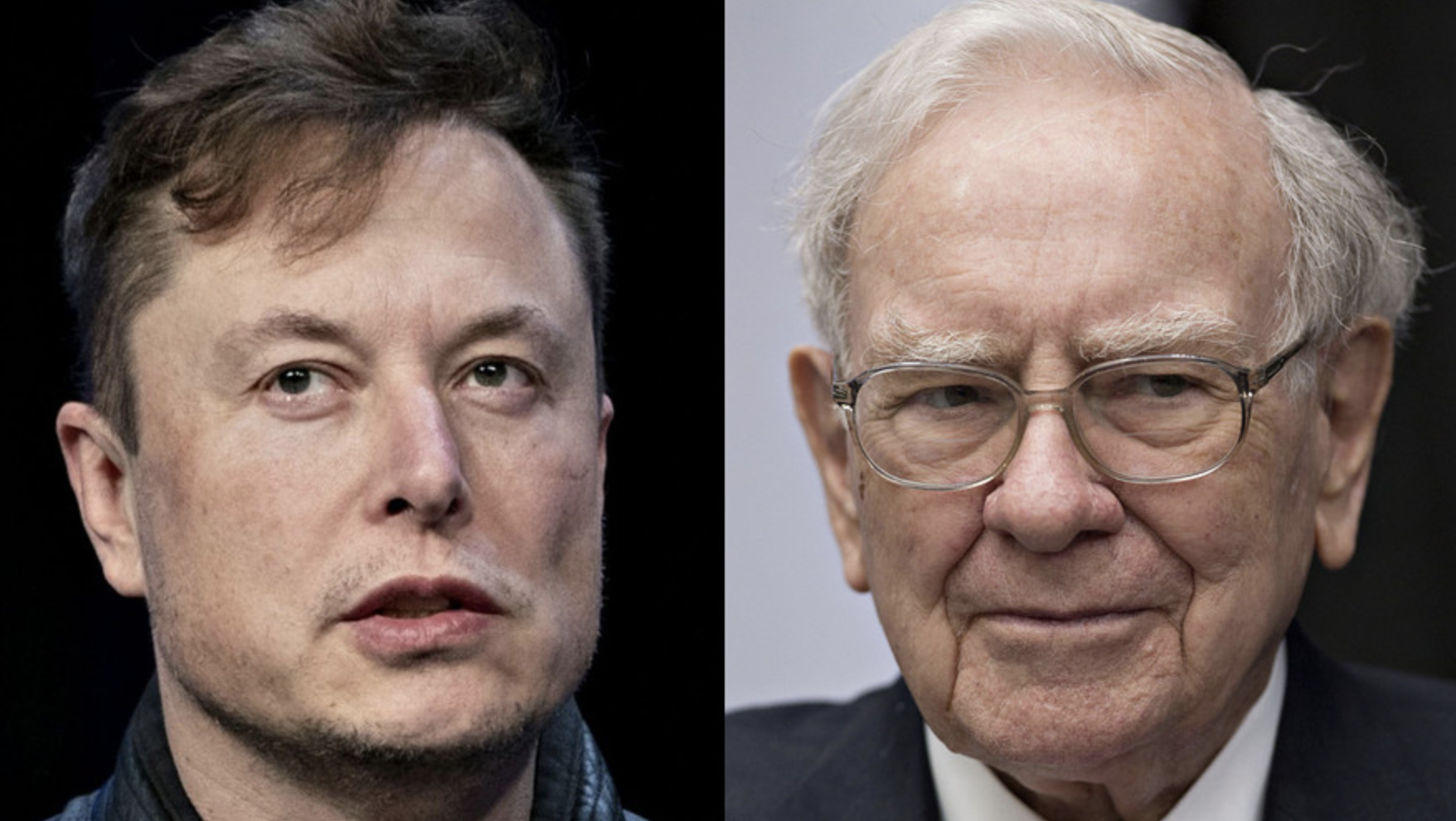 Hai tỷ phú Mỹ Elon Musk (trái) và Warren Buffett - Ảnh: MarketWatch.
