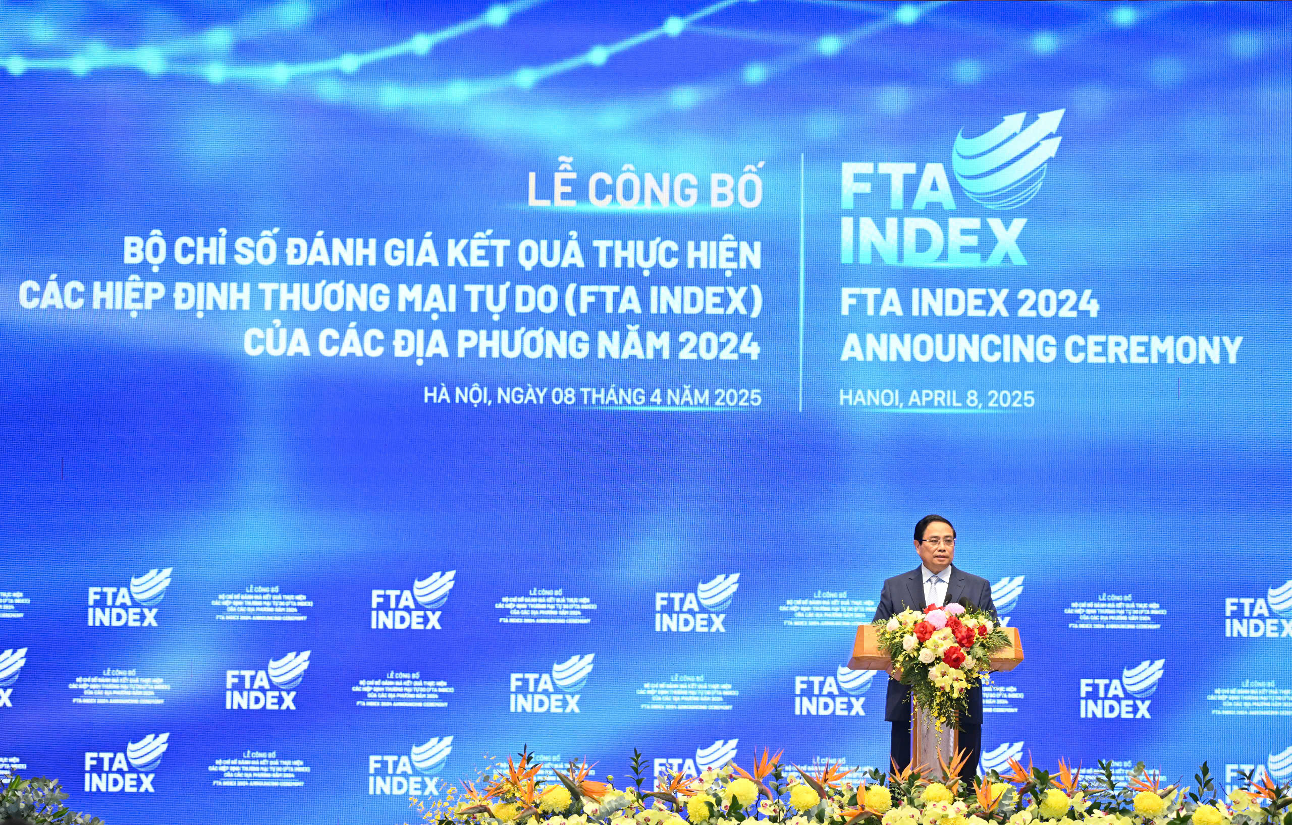 Thủ tướng Chính phủ Phạm Minh Chính phát biểu tại lễ công bố FTA Index 2024.