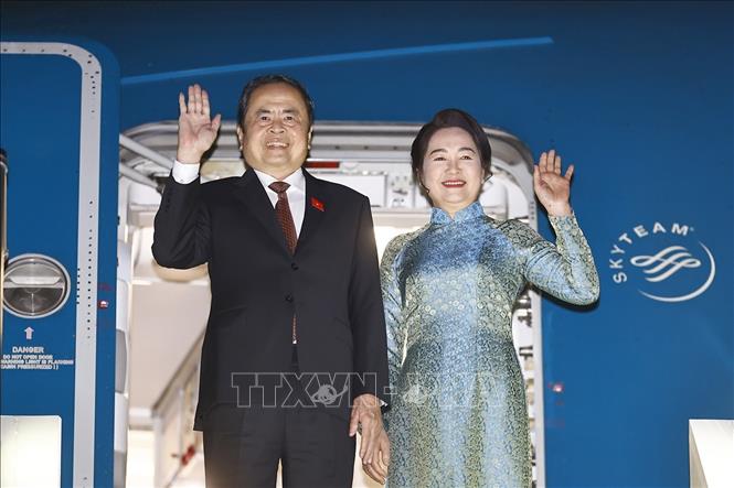 Chủ tịch Quốc hội Trần Thanh Mẫn và Phu nhân Nguyễn Thị Thanh Nga - Ảnh: TTXVN