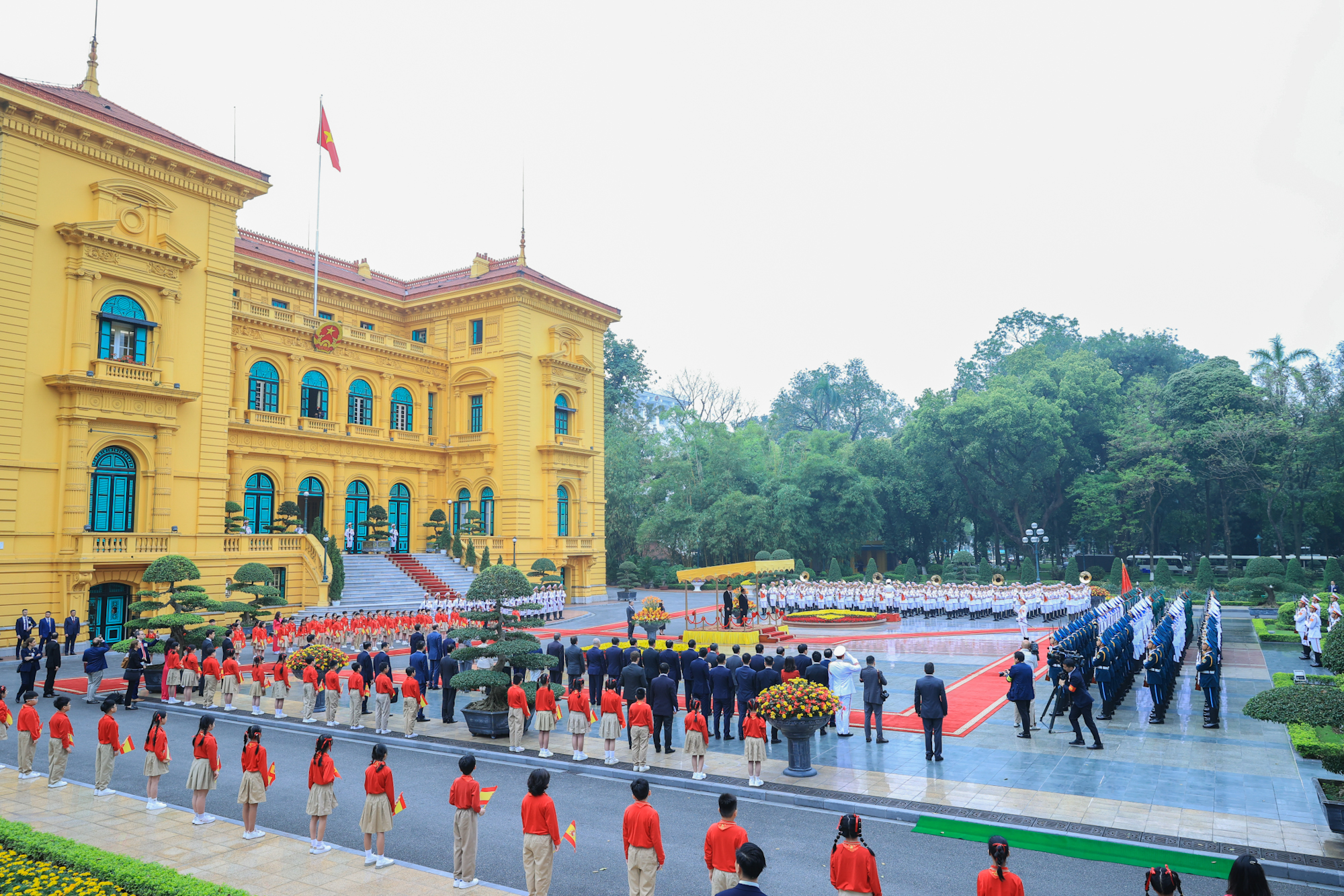 Quang cảnh lễ đón - Ảnh: VGP