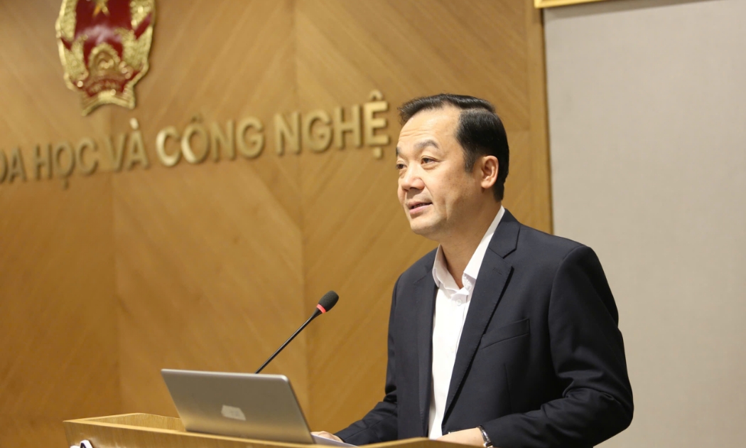 Thứ trưởng Bộ Khoa học và Công nghệ Phạm Đức Long phát biểu tại Lễ ra mắt.