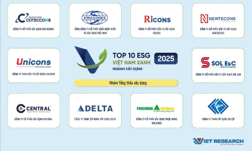 Công bố Top 10 doanh nghiệp ESG ngành xây dựng