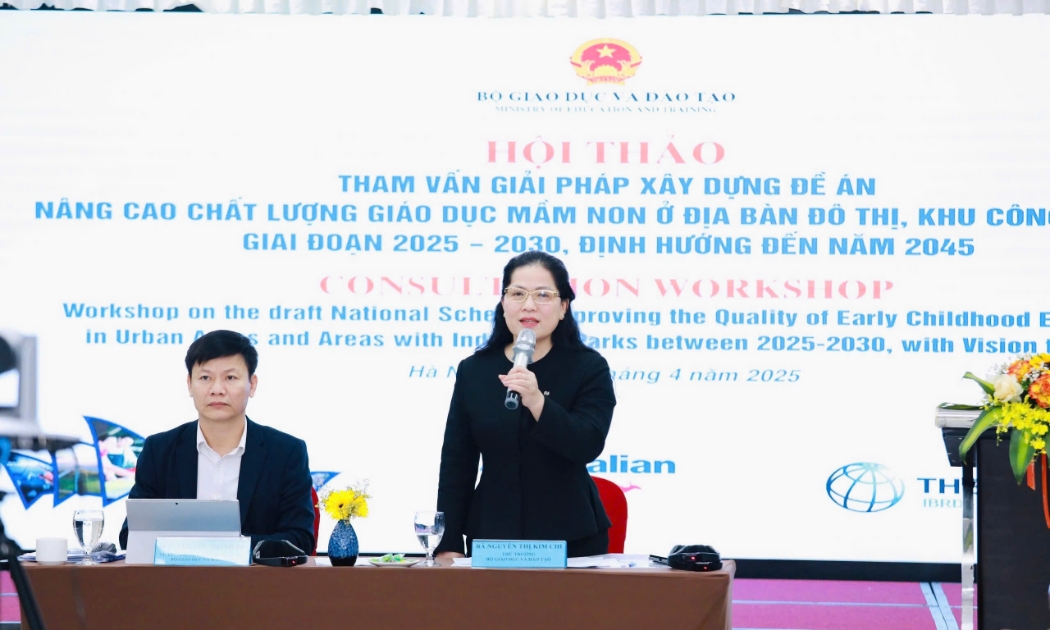Thứ trưởng Nguyễn Thị Kim Chi kết luận hội thảo. Ảnh: MOET.