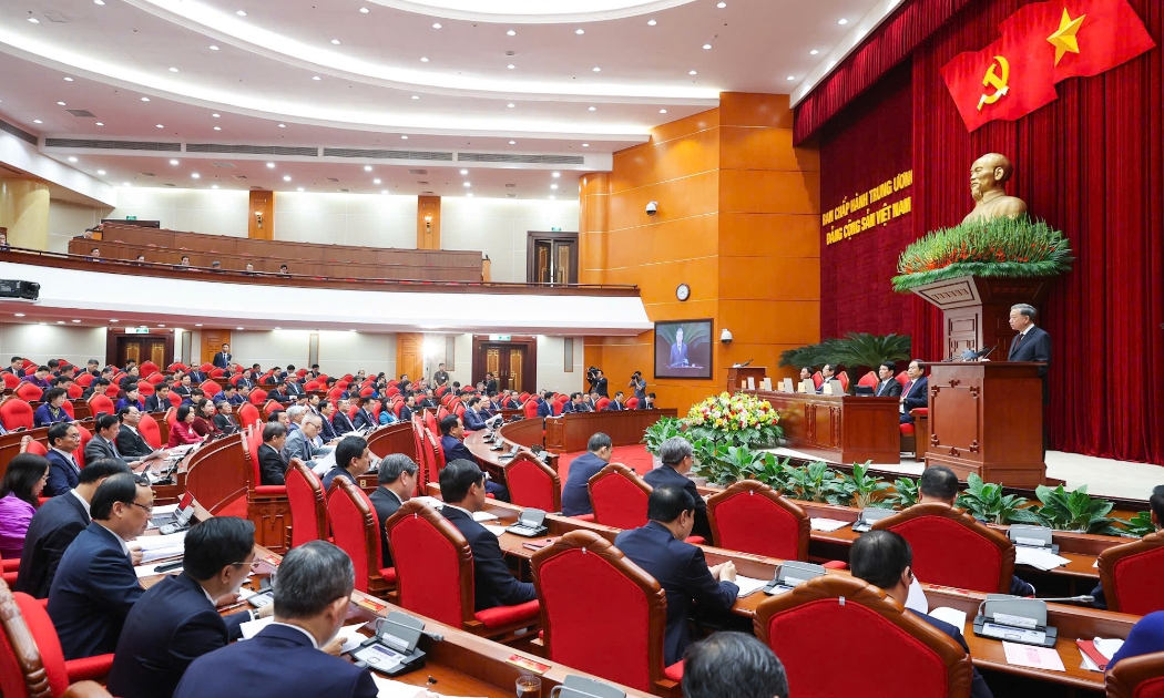 Hội nghị lần thứ 11 Ban chấp hành Trung ương Đảng khóa XIII chính thức khai mạc sáng nay (10/4) - Ảnh: VGP/Nhật Bắc