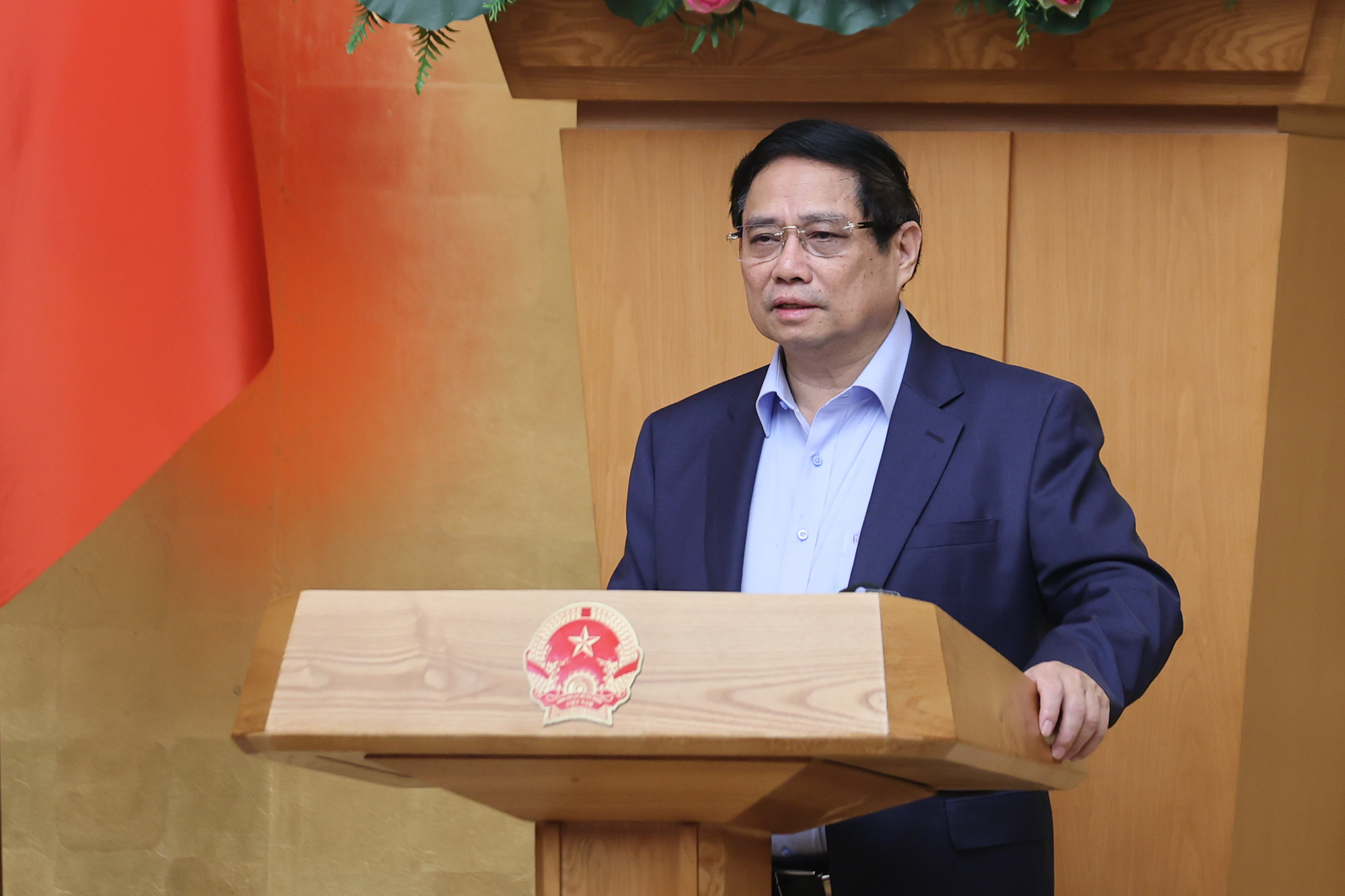 Thủ tướng phát biểu tại phiên họp - Ảnh: VGP