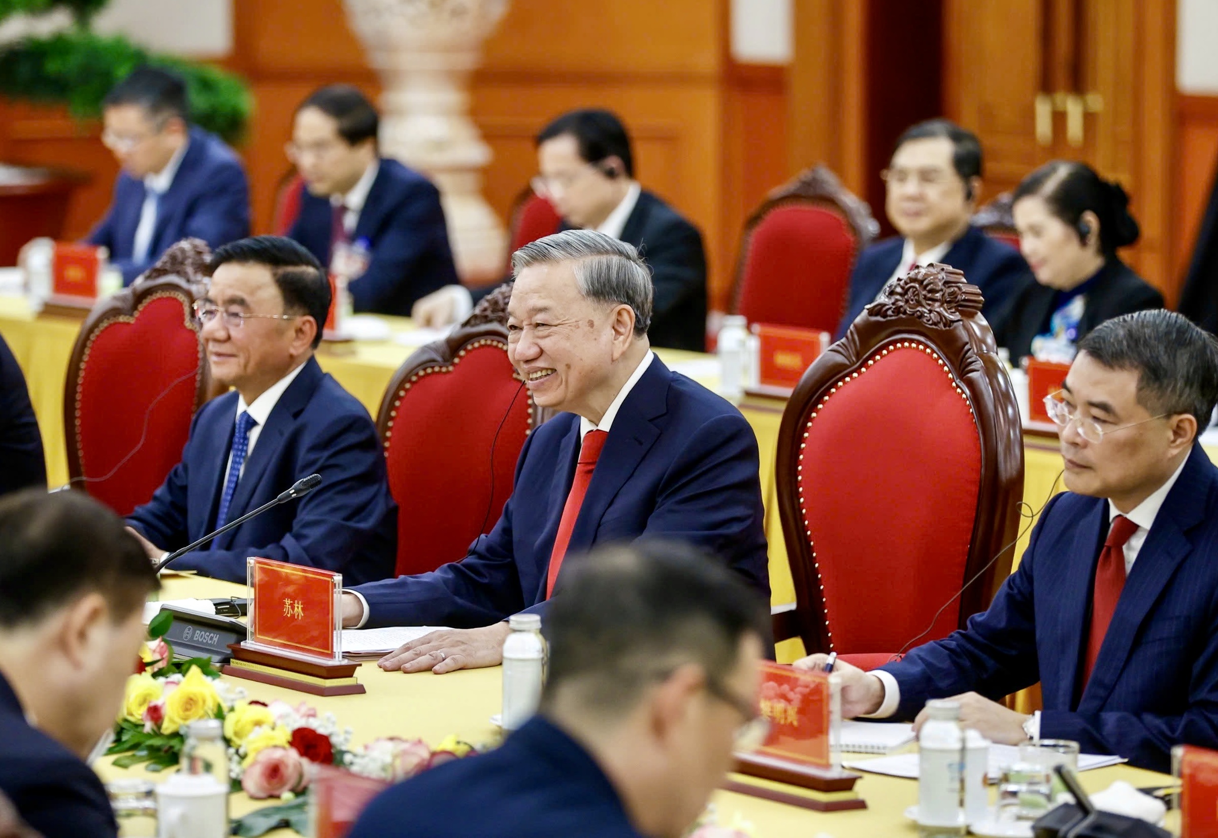 Tổng Bí thư Tô Lâm phát biểu tại hội đàm - Ảnh: Trí Phong