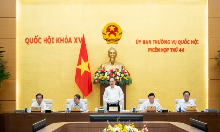 Chủ tịch Quốc hội Trần Thanh Mẫn phát biểu khai mạc phiên họp - Ảnh: Quochoi.vn
