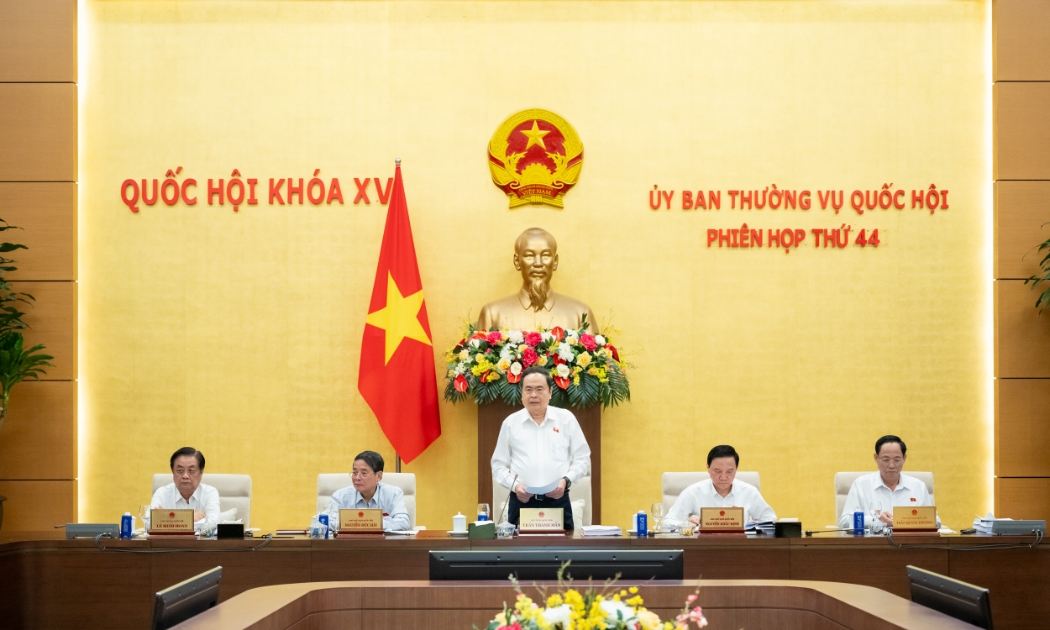 Chủ tịch Quốc hội Trần Thanh Mẫn phát biểu khai mạc phiên họp - Ảnh: Quochoi.vn