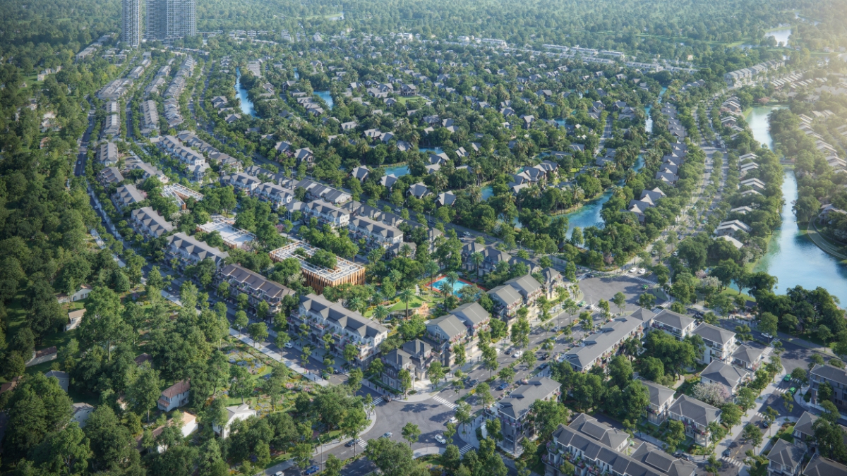 Phối cảnh ph&acirc;n khu M&ugrave;a Xu&acirc;n tại Eco Retreat.