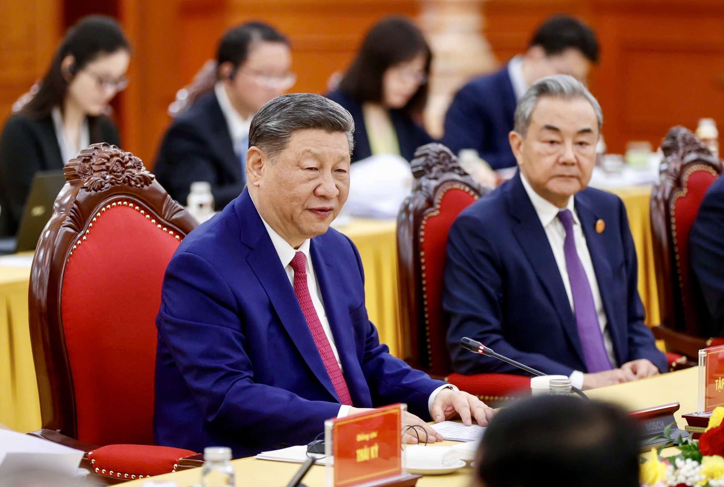 Tổng B&iacute; thư, Chủ tịch Trung Quốc Tập Cận B&igrave;nh ph&aacute;t biểu tại hội đ&agrave;m - Ảnh: Tr&iacute; Phong