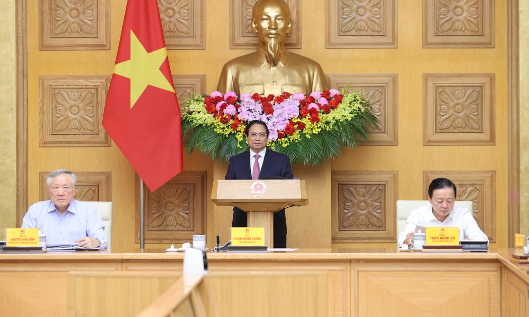 Thủ tướng phát biểu tại phiên họp - Ảnh: VGP