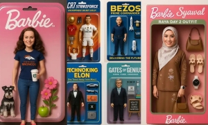 Một số hình ảnh theo xu hướng AI Barbie Box được đăng tải trên mạng xã hội.