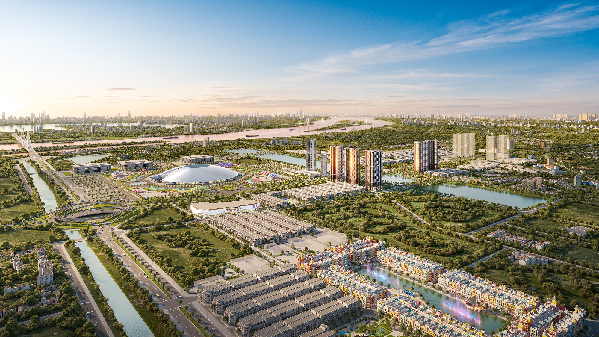 The Cosmopolitan toạ lạc ngay &ldquo;tr&aacute;i tim&rdquo; Global Gate, được ph&aacute;t triển theo m&ocirc; h&igrave;nh Inter-City Hub.