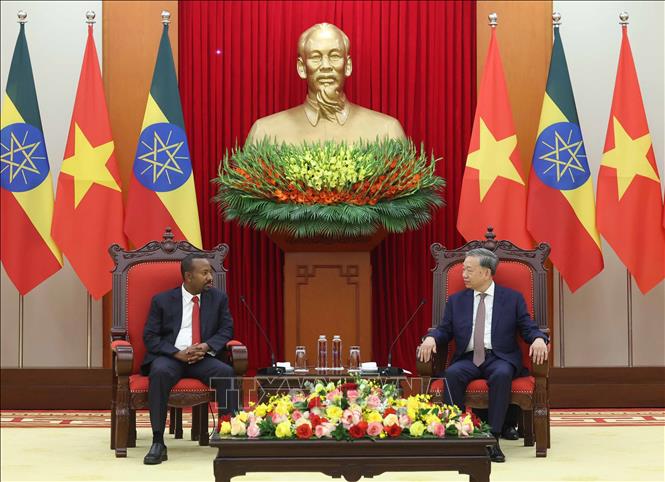 Tổng Bí thư Tô Lâm tiếp Thủ tướng Ethiopia Abiy Ahmed Ali - Ảnh: TTXVN