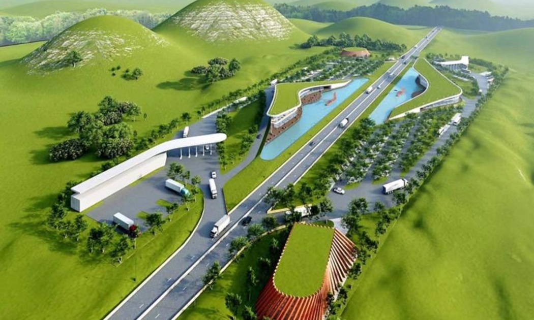 Mô hình một trạm dừng nghỉ trên tuyến cao tốc Bắc - Nam. (Ảnh minh họa)