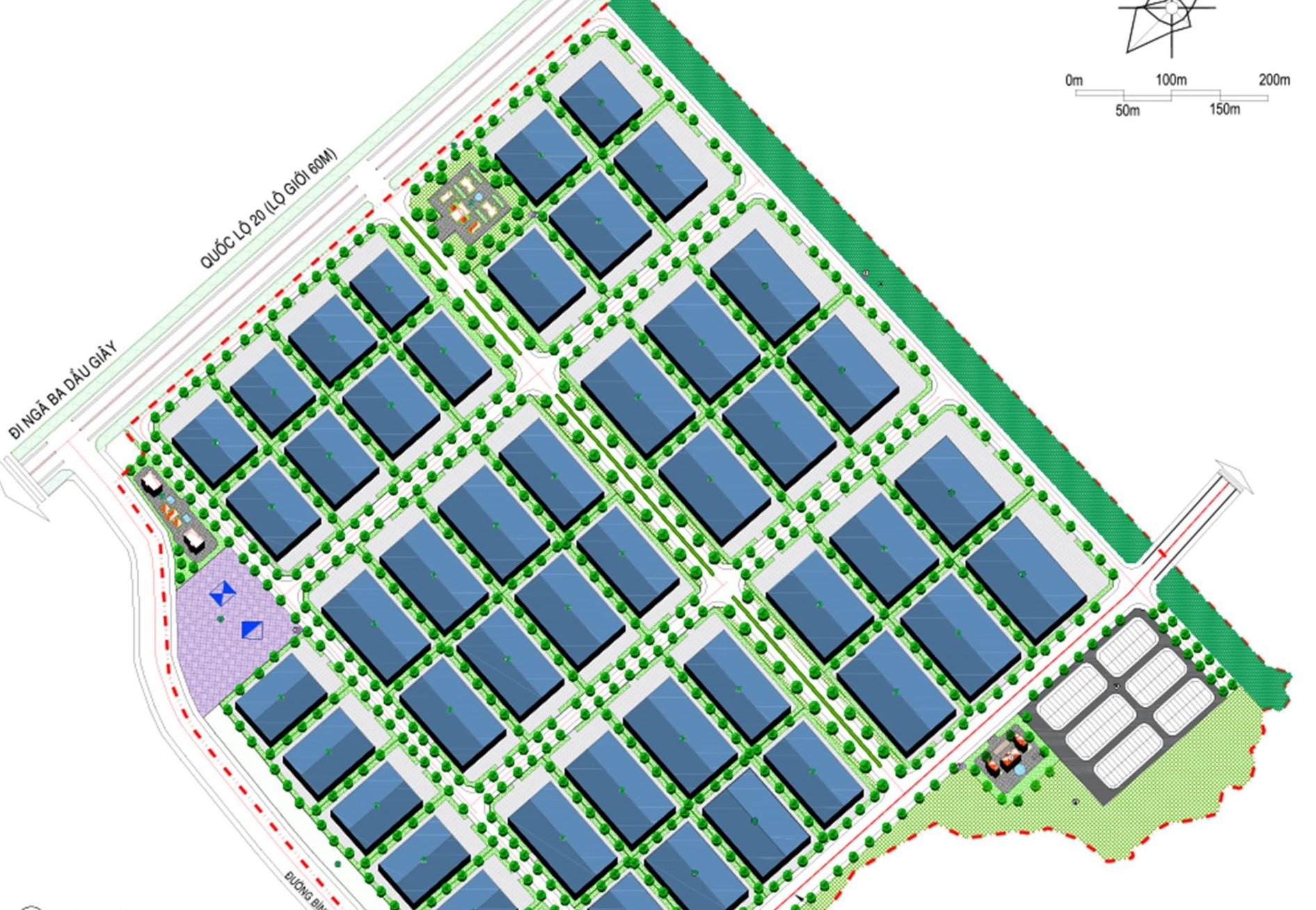 Kiến trúc cảnh quan Cụm công nghiệp Quang Trung - Ảnh minh họa.