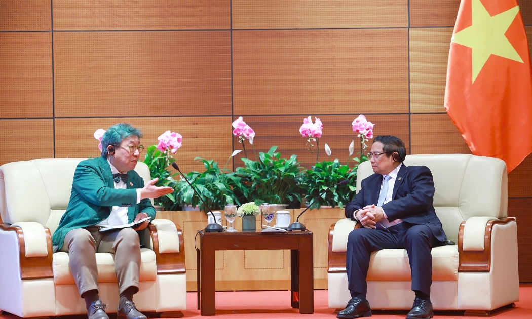 Thủ tướng Phạm Minh Chính tiếp Tổng Giám đốc Viện Tăng trưởng xanh toàn cầu (GGGI) Sang-Hyup Kim. 