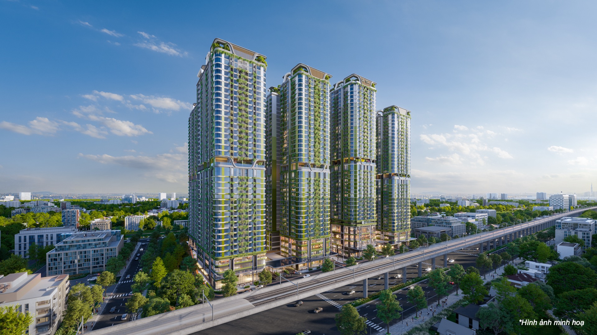 Phối cảnh thành phố dưỡng lành La Pura ngay mặt tiền Quốc lộ 13.