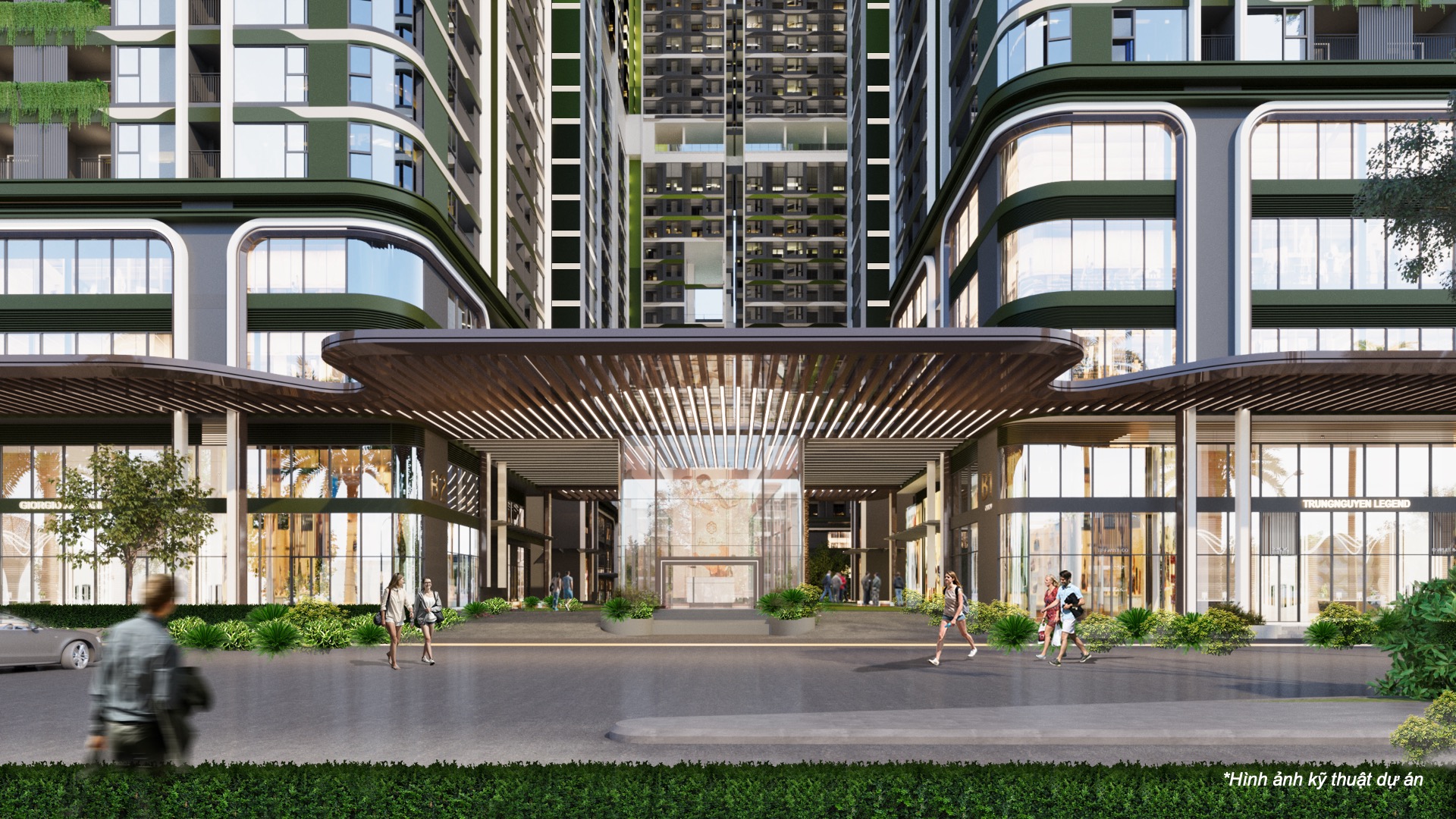 Đại sảnh th&ocirc;ng tầng cao 8m, cao cấp như kh&aacute;ch sạn 5 sao.