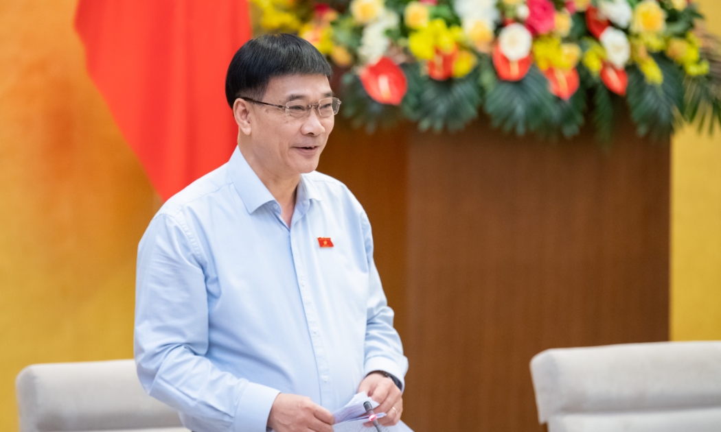 Phó Chủ tịch Quốc hội Vũ Hồng Thanh phát biểu tại phiên họp - Ảnh: Quochoi.vn