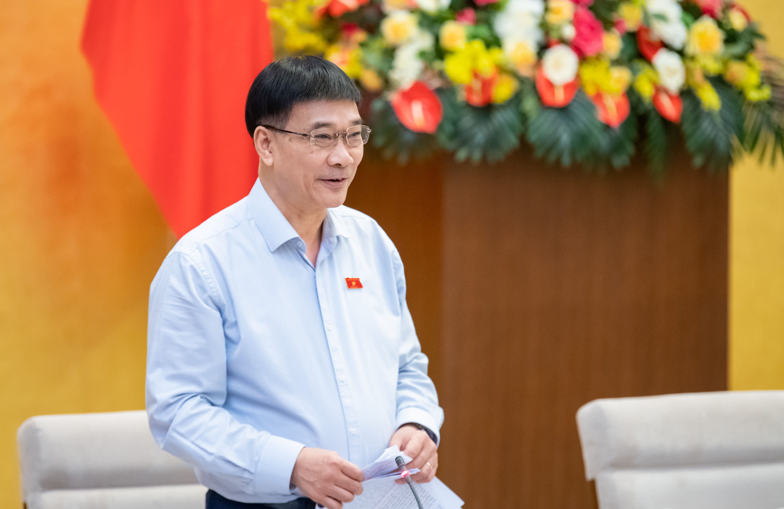 Phó Chủ tịch Quốc hội Vũ Hồng Thanh phát biểu tại phiên họp - Ảnh: Quochoi.vn