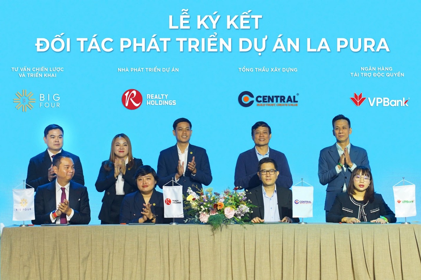 Thành phố dưỡng lành La Pura được bảo chứng chất lượng bởi “Bộ tứ” thương hiệu hàng đầu: Realty Holdings - VPBank - CENTRAL - Big Four.