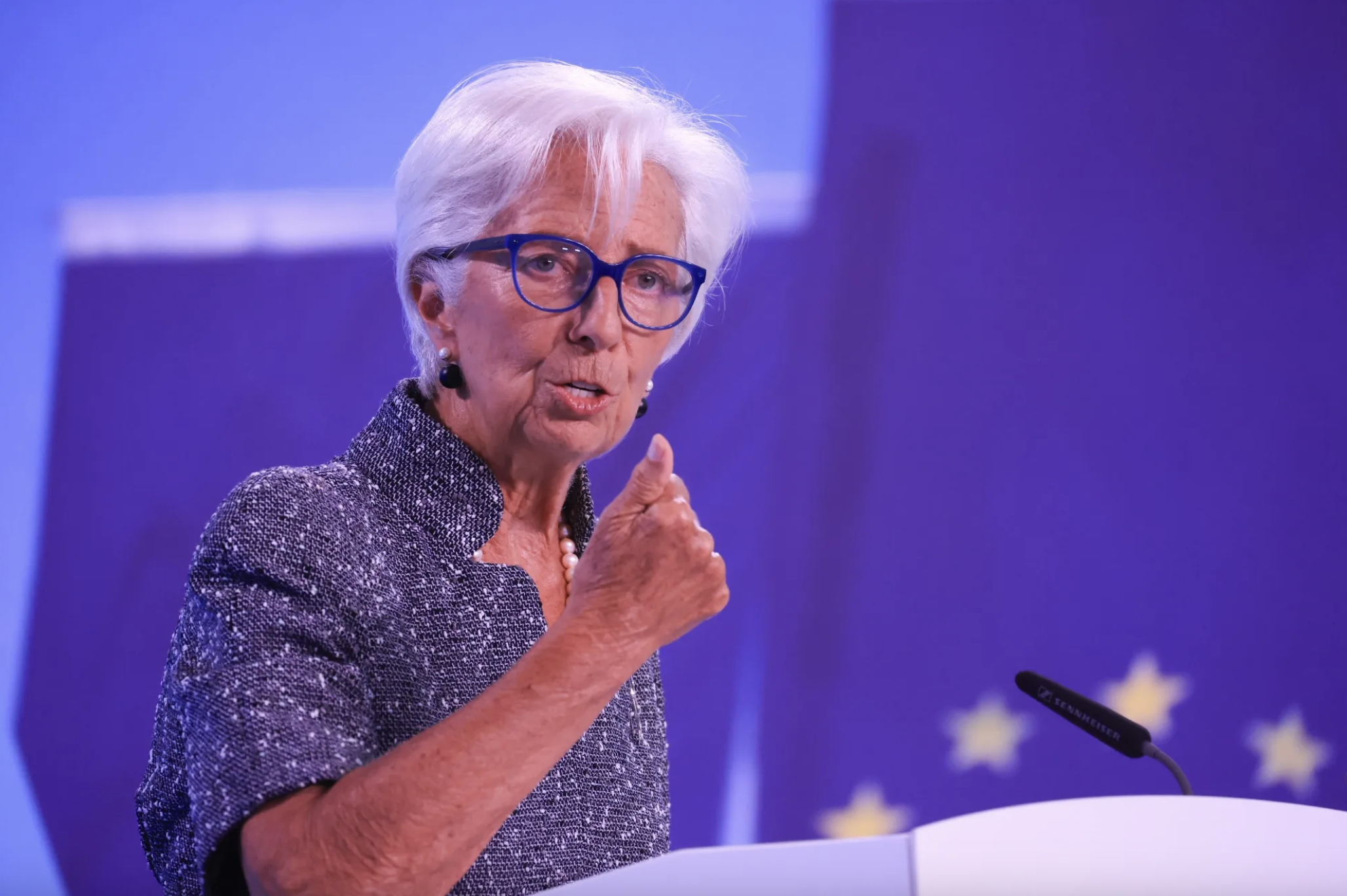 Chủ tịch ECB Christine Lagarde - Ảnh: Bloomberg.