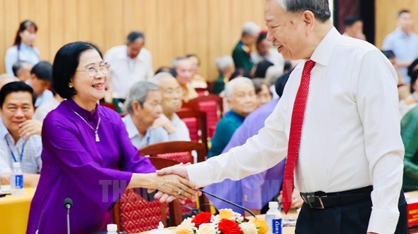 Phát biểu của Tổng Bí thư Tô Lâm tại buổi gặp mặt cán bộ lão thành cách mạng, người có công, gia đình chính sách tiêu biểu