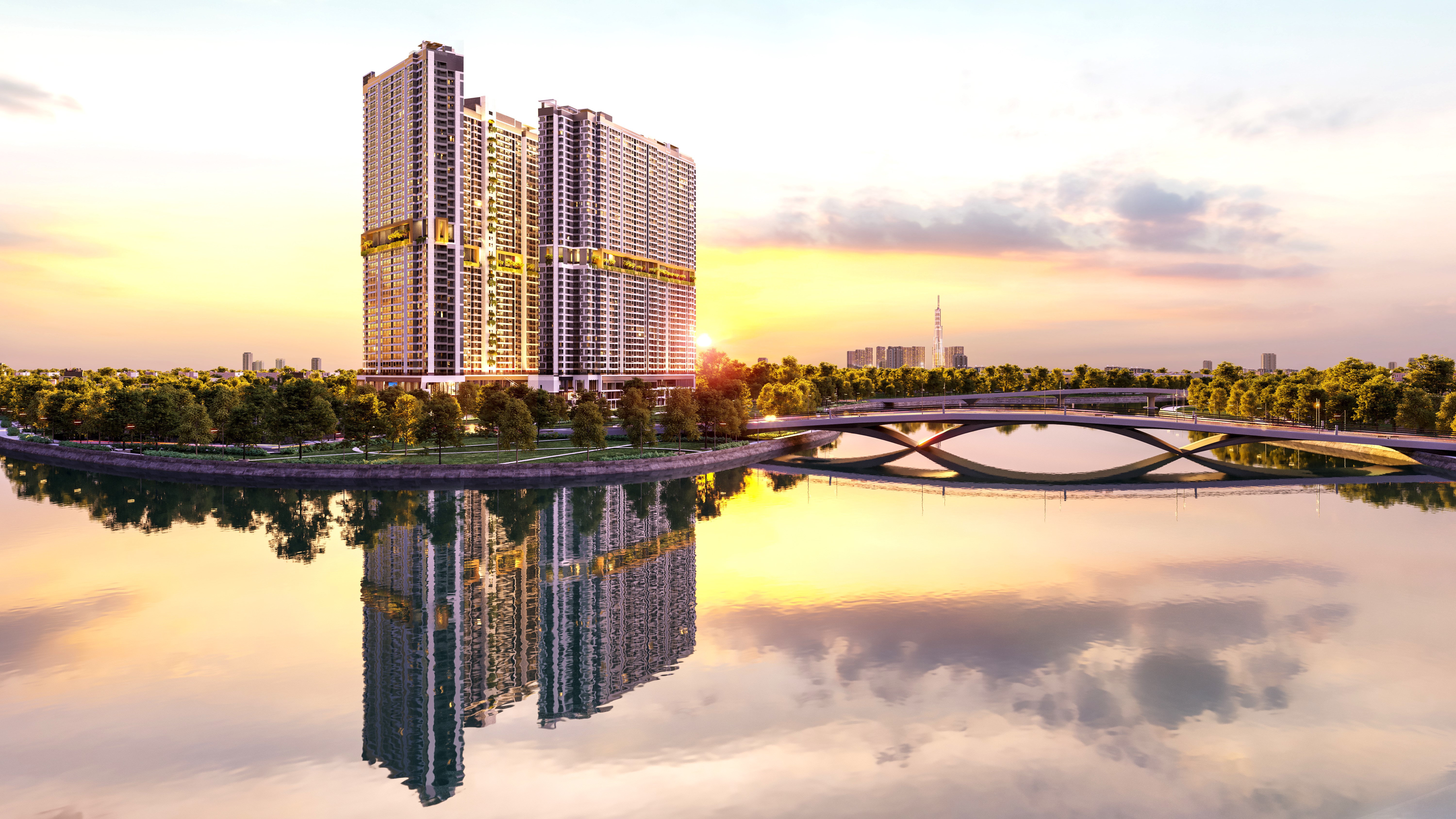Phối cảnh khu phức hợp The Gió Riverside.