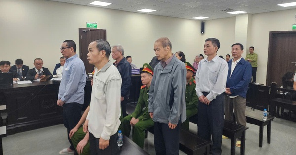 Các bị cáo tại tòa.