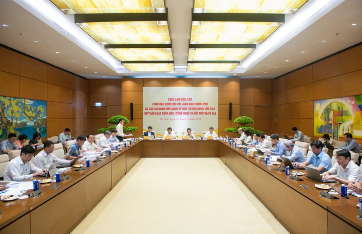 Toàn cảnh buổi làm việc - Ảnh Bộ Khoa học và Công nghệ. 