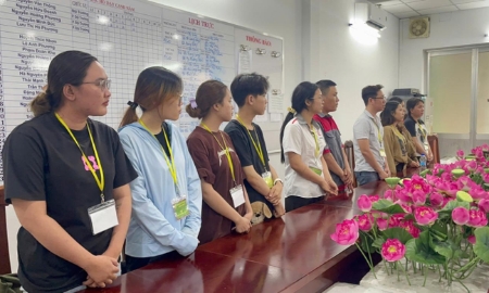 Những nghi can trong đường dây do Đào Thị Kiều Oanh cầm đầu -  Ảnh: Công an TP. Hồ Chí Minh.
