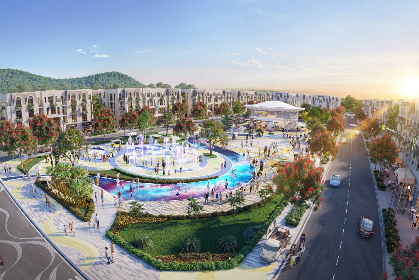 Quảng trường &Aacute;nh s&aacute;ng Ng&acirc;n H&agrave; - Điểm nhấn trung t&acirc;m mới tại Thuỷ Nguy&ecirc;n.