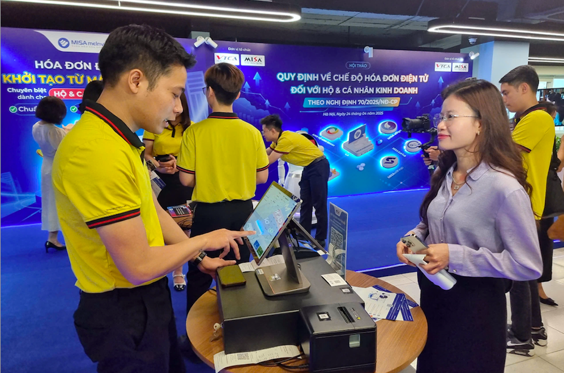 Trải nghiệm sử dụng hóa đơn điện tử khởi tạo từ máy tính tiền.
