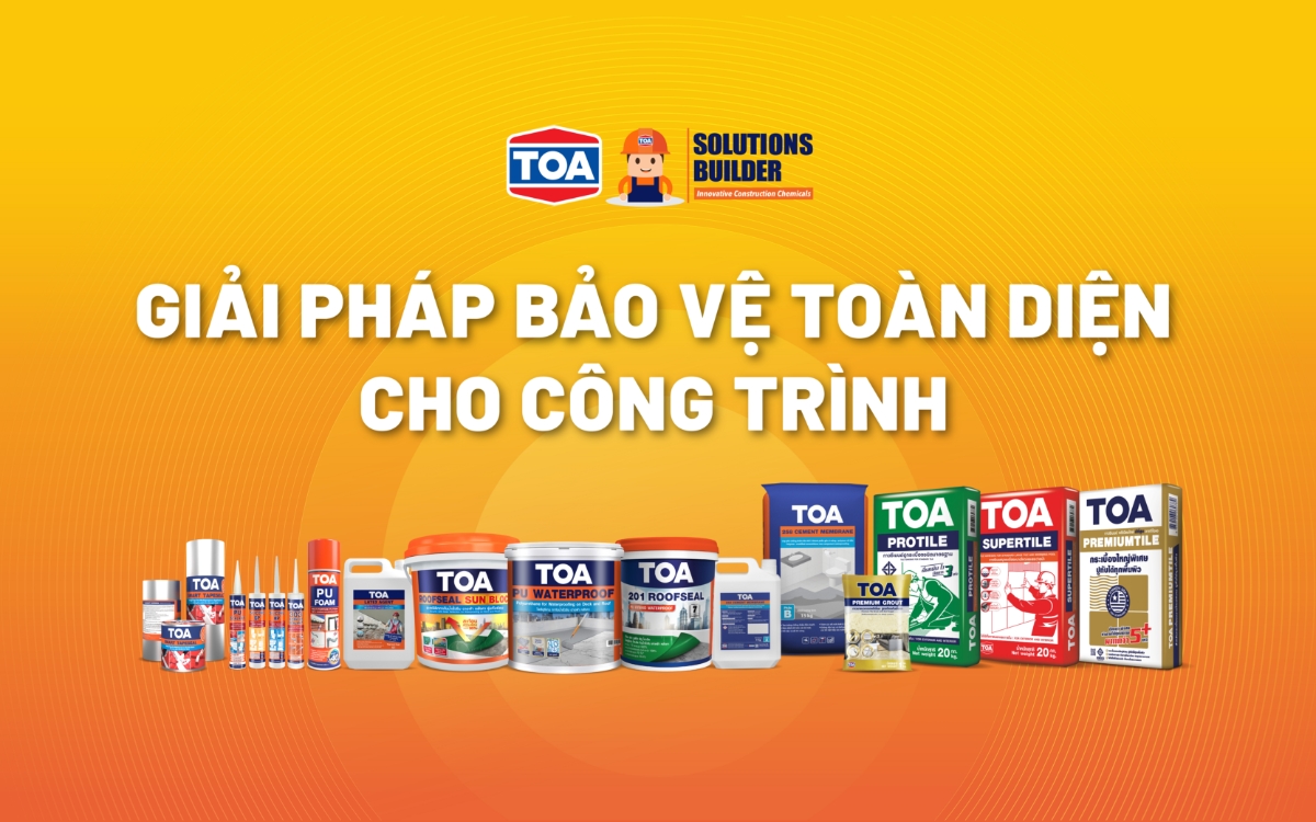 Hệ thống giải ph&aacute;p Ho&aacute; chất x&acirc;y dựng của Sơn TOA Việt Nam.