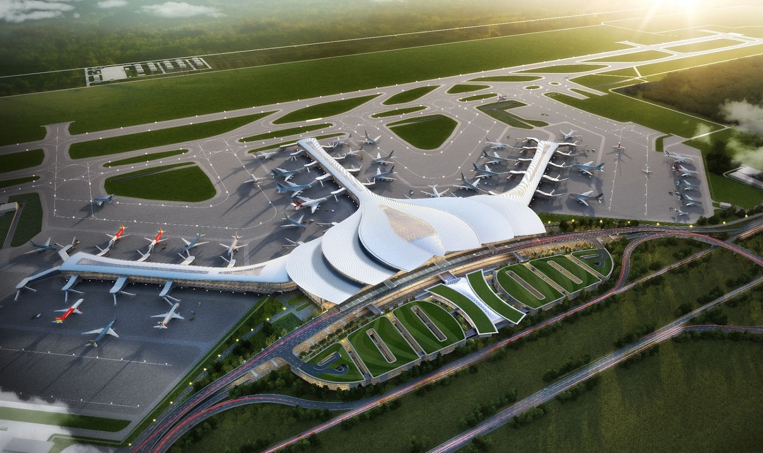 Khi đưa vào khai thác, sân bay quốc tế Long Thành được kỳ vọng tạo cú hích mạnh mẽ cho giao thương và tăng trưởng kinh tế của Đồng Nai và khu vực. Ảnh: ACV.