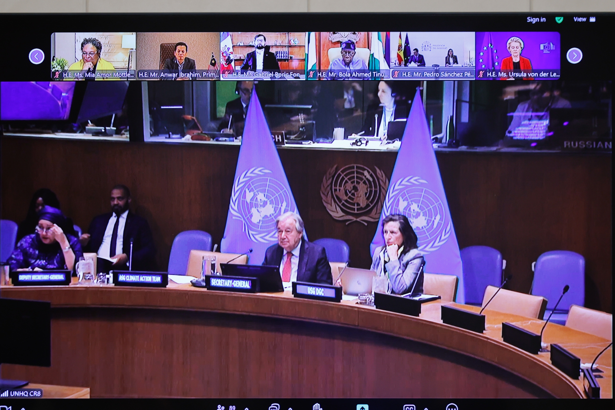 Hội nghị cấp cao trực tuyến về H&agrave;nh động kh&iacute; hậu.