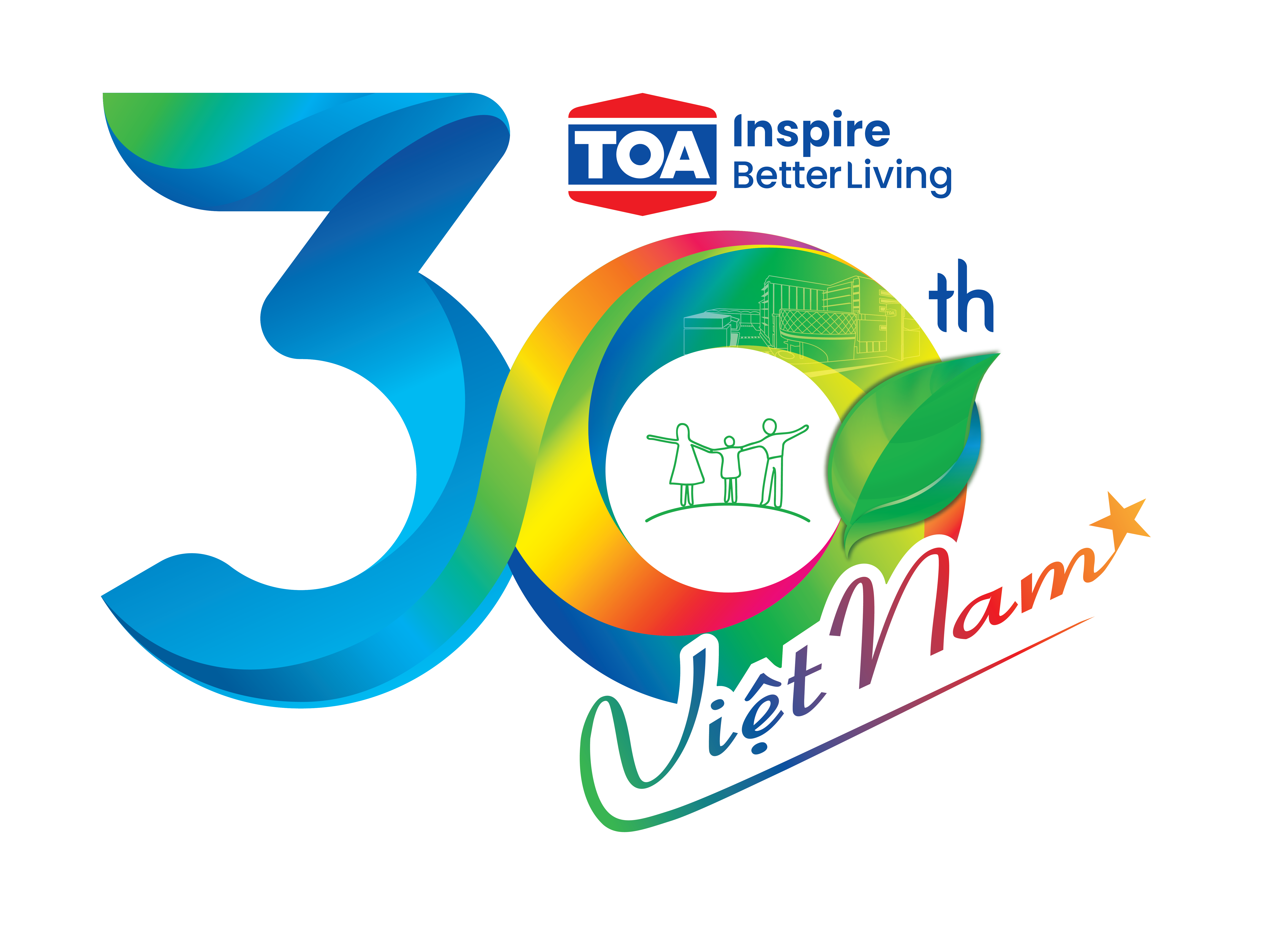 Logo chính thức mừng kỷ niệm 30 năm thành lập Sơn TOA Việt Nam.