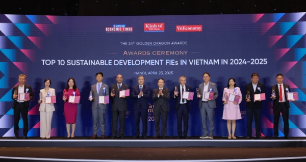 10 thương hiệu được vinh danh TOP 10 Phát triển bền vững - Chương trình Rồng Vàng 2025.