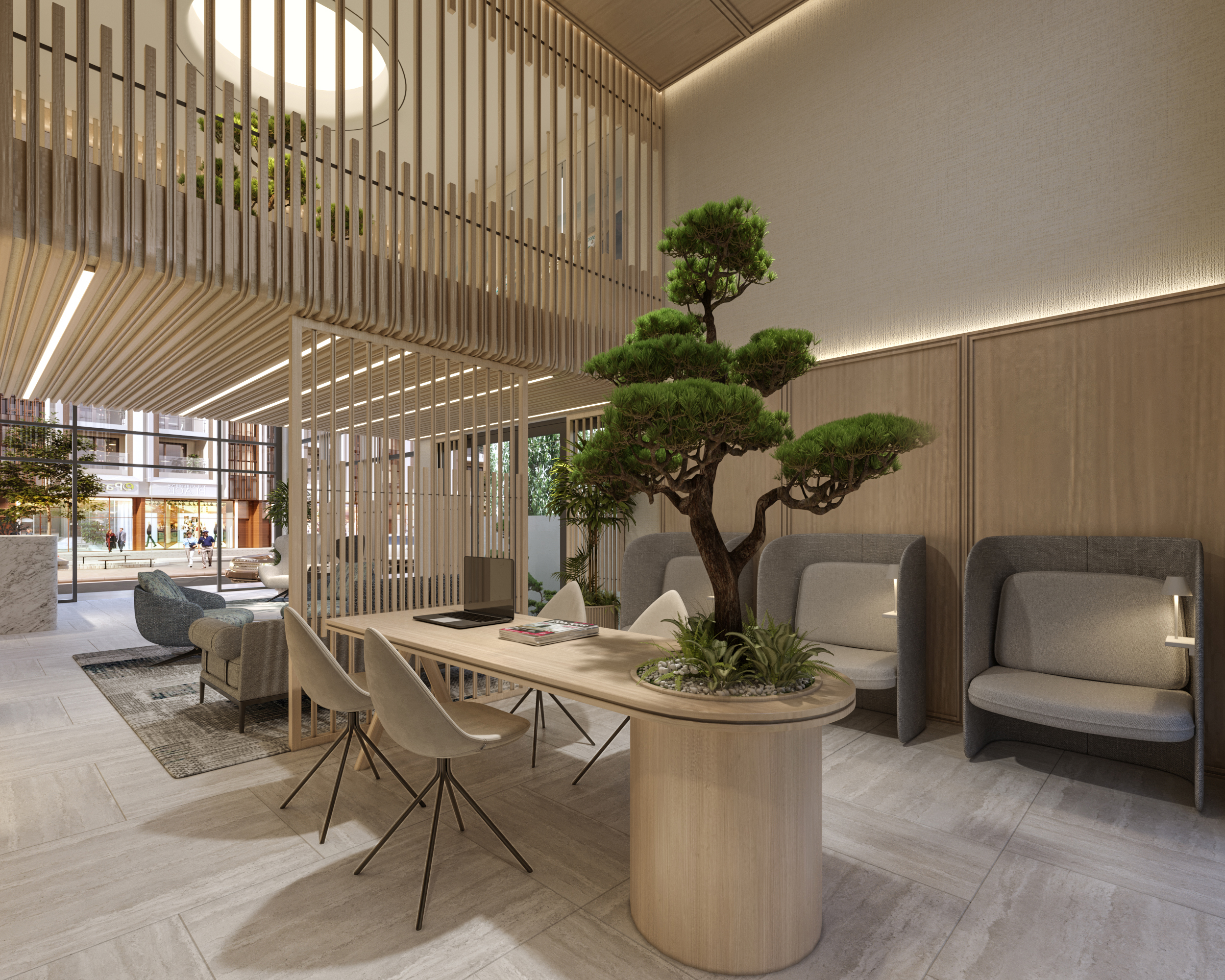 Sự mềm mại trong đường n&eacute;t kiến tạo một kh&ocirc;ng gian l&agrave;m việc dễ chịu, gi&uacute;p giải tỏa &aacute;p lực v&agrave; n&acirc;ng cao hiệu suất.