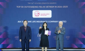 AIA Việt Nam được vinh danh tại chương trình Rồng vàng 2025