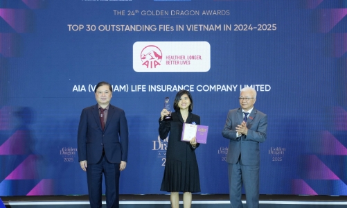 AIA Việt Nam được vinh danh tại chương trình Rồng vàng 2025