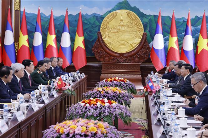 Quang cảnh hội đàm - Ảnh: TTXVN