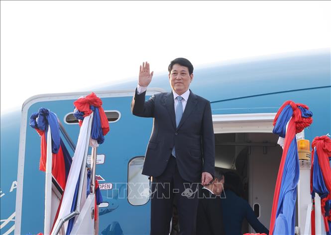 Chủ tịch nước Lương Cường kết thúc tốt đẹp chuyến thăm cấp Nhà nước tới Lào - Ảnh: TTXVN