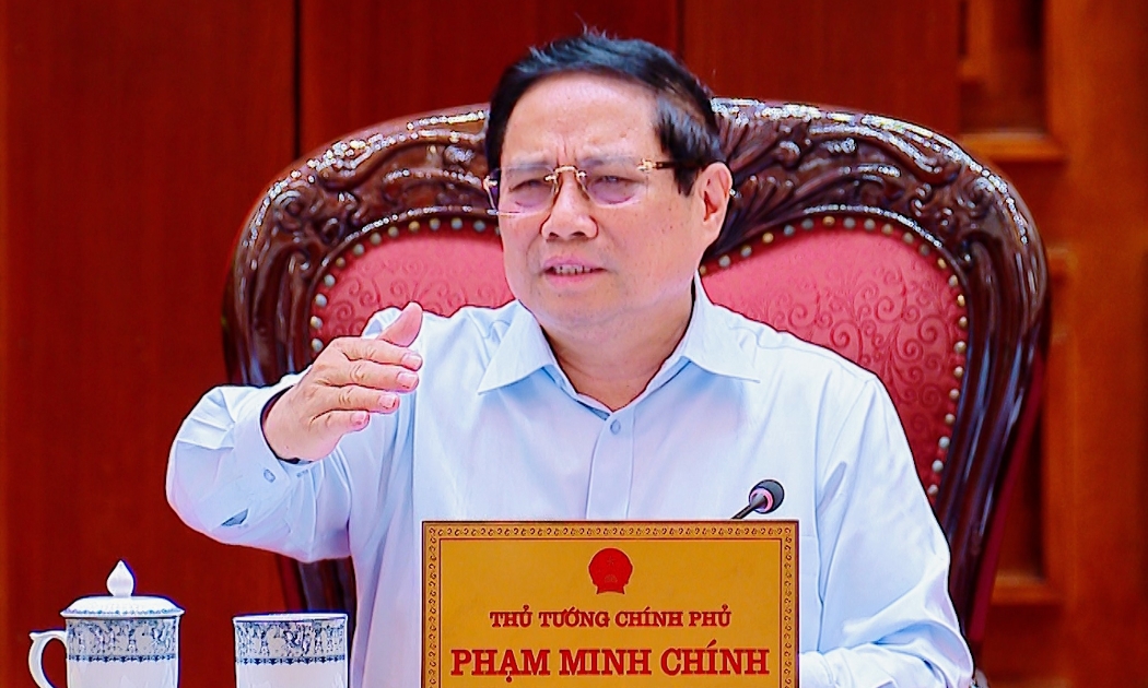 Thủ tướng Phạm Minh Chính chủ trì cuộc họp - Ảnh: VGP