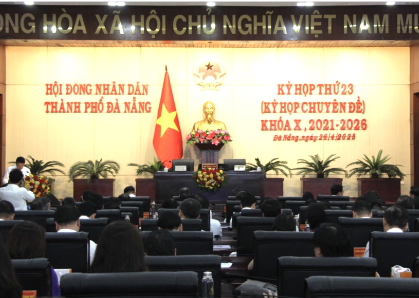 To&agrave;n cảnh kỳ họp thứ 23 kh&oacute;a X, (kỳ họp chuy&ecirc;n đề) Hội đồng nh&acirc;n d&acirc;n TP. Đ&agrave; Nẵng.